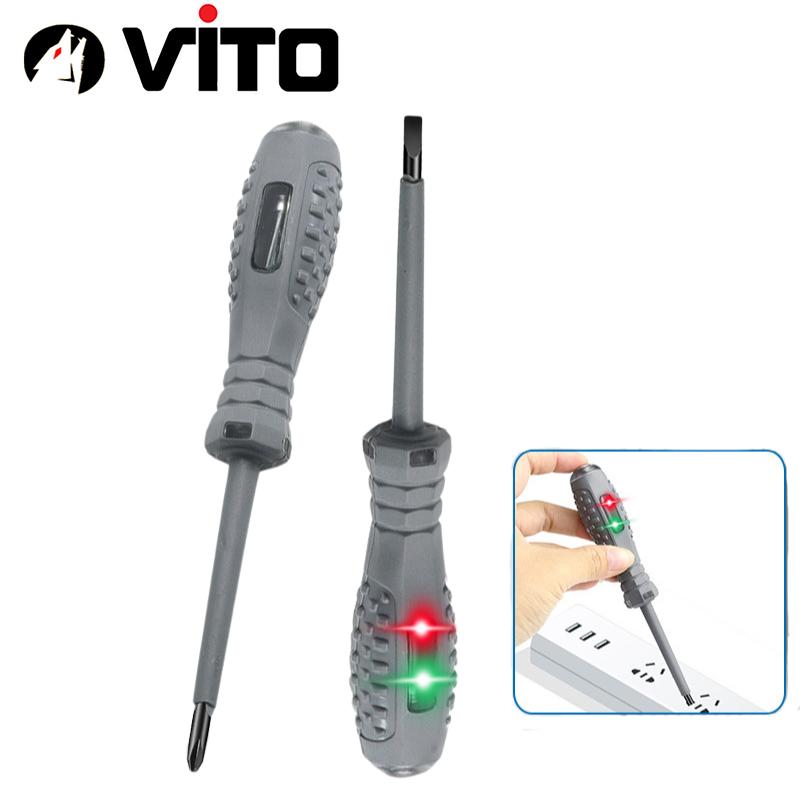 Bút Thử Điện Cảm Ứng Đầu Tua Vít Thông Minh VITO Có Từ Tính Đo Thông Mạch Dòng Điện Dây Đứt Ngầm Có Đèn Cảm Ứng