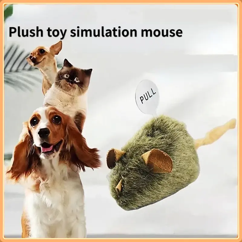 Cat toy with sound, small mouse plush simulation, electric mouse, scratch resistant, bite resistant, meowing, mouse teasing, cat toy, plush mouse pet toy