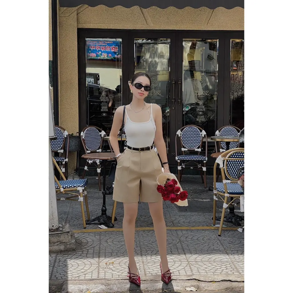 Quần Short Cạp Cao Vải Gold Nhật Siêu Xinh M79