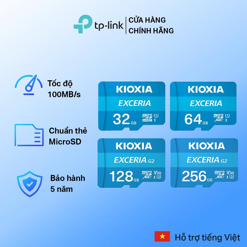 Thẻ Nhớ MicroSD Lexar/Kioxia 32GB/64GB/128GB/256GB Dùng Cho Camera, Máy Quay Phim, Đèn Exceria C10 U1 | Phụ Kiện Thẻ Nhớ Dung Lượng Cao, Tốc Độ Ổn Định, Bảo Vệ Dữ Liệu Tốt, Tương Thích Với Camera, Máy Quay, Đèn An Ninh, Thẻ Nhớ Lý Tưởng Cho Quay Video