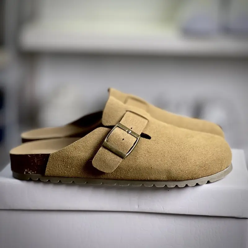 [TJ Sneaker - Bestquality] Giày sục Birken Da lộn , Đế pha trấu , Êm mềm , mang đúng size - Bảo hành 1 năm về keo DéP Shoes 6