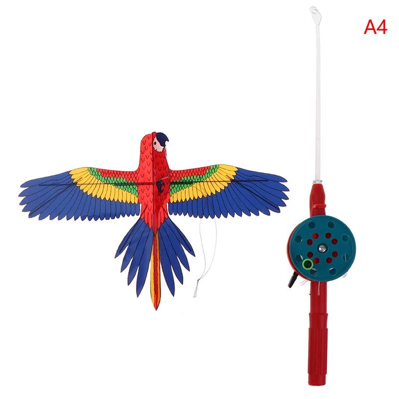 Product Introduction of Cartoon Children Kite Mini Plastic Toys Kite + 40cm Hand Brake Fishing Rod Outdoor Toys For Kids Gifts 23