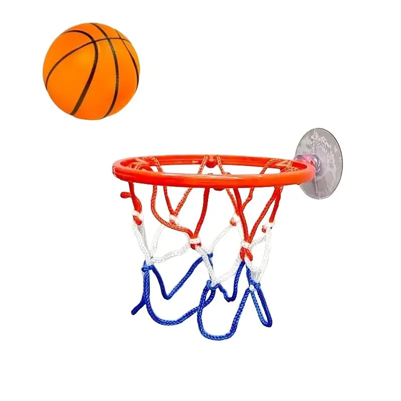 Mini Basketball Hoop Toy Set, 1 Set Basketball Frame & Basketball & Net & Suction Cup, Interactive Basketball Game Toy, Stress Relief Basketball Toy, Gifts for Kids
