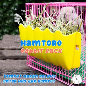 Hamtoro Rabbit Rack Tempat Makan BESAR Rumput Kelinci/Marmut