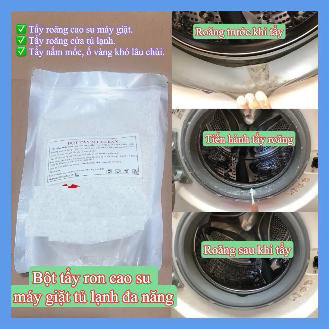Bột tẩy ron máy giặt, tủ lạnh đa năng