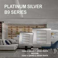 Gambar Architech Platinum B9-K4B Silver Sakelar/Saklar/CETEK 4 Gang 2Arah LED - 4GANG 2ARAH RATA LED dari ARCHITECH INDONESIA Kota Administrasi Jakarta Utara 4 Tokopedia