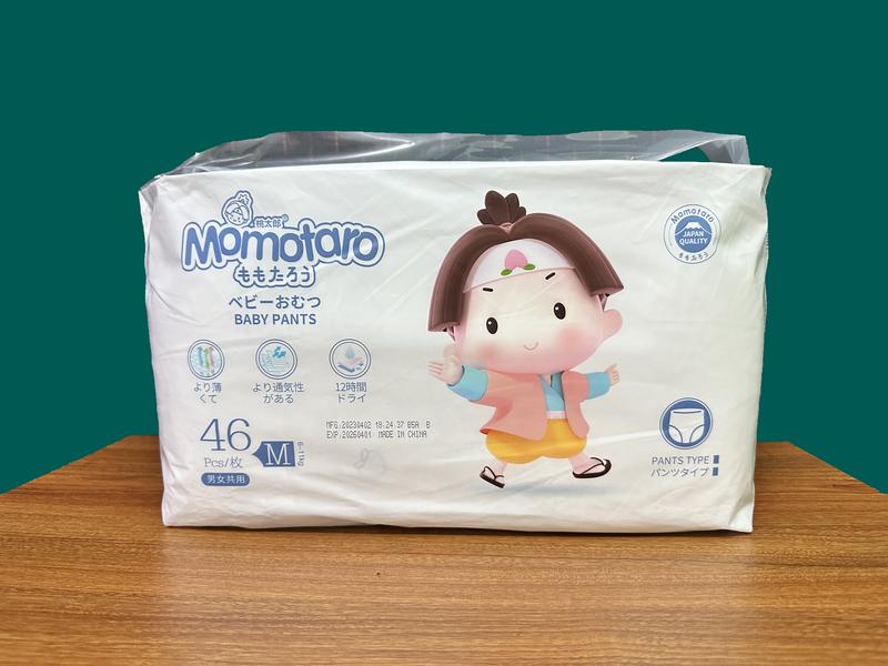 [ KHÔNG QUÀ] 1 Bỉm Momotaro, Công Nghệ Hạt Sap Cho Bé, Mỏng, Mềm, Thoáng Mát, Thấm Hút Tốt, Đầy Đủ Size Dán S56/M48 Quần M46/L42/XL39/XXL36/3XL35