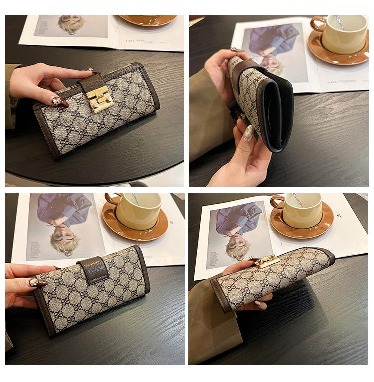 Product Introduction of Ladies' Short, High Appearance, Multi Slot, Three Fold Buckle, Hand-held Long Wallet 8