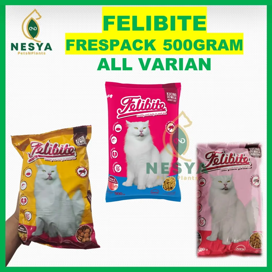 Felibite 500gram Makanan Kucing Kering Dry Food Freshpack Bentuk Donut / Ikan Kemasan Asli Pabrik