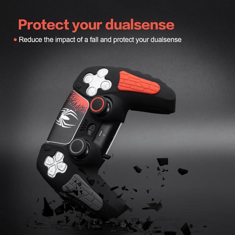 Product Introduction of For Playstation 5 Controller Cover Case, Anti-Slip Silicone Cover Skin for PS5 Slim Dual Sense Controller with Thumb Grip Caps, Joystick Protectors and Cover Wrap Sticker 8