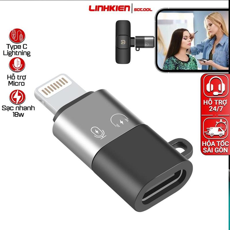 Đầu Chuyển Đổi Từ Type-C ra điện thoại Táo, từ Táo ra Type C hỗ trợ cho Micro không dây tai nghe Type C sạc nhanh 18W Phone 13 14 12 11 PRM