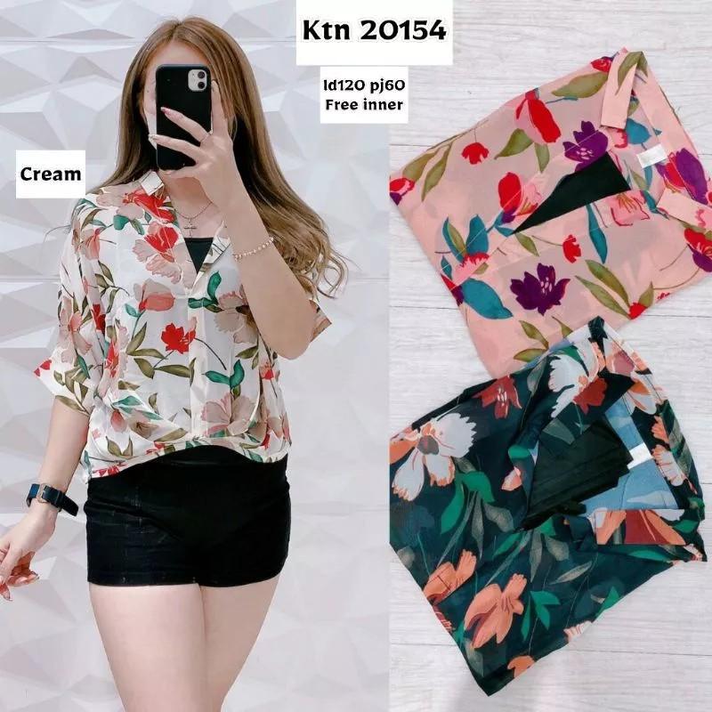 Product Introduction of BLOUSE SIFON FREE INNER WANITA|ATASAN 2IN1|ATASAN KEKINIAN|BLOUSE BUNGA|BLOUSE POLOS 4