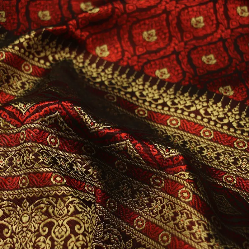 Vải Quần Áo Vải Jacquard, Phong Cách Dân Tộc Đông Nam Á, Myanmar Và Thái Lan, Váy Thẳng Và Váy Ngắn, Vải Một Mảnh Bàn Tay Giày 2