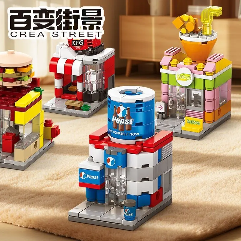 Tương thích với Lego Variety Chế độ xem phố Khối xây dựng Các hạt nhỏ của trẻ em Thành phố Câu đố xây dựng Lắp ráp Quà tặng ngày lễ cho bé trai và bé gái 5