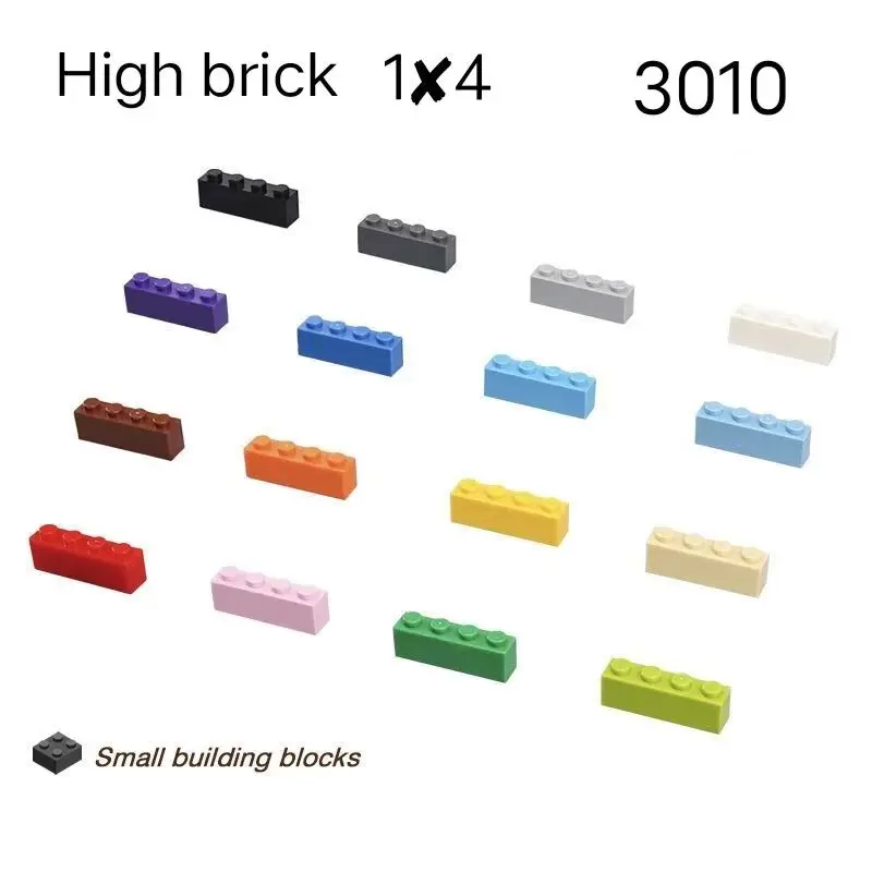Small Particle Building Blocks Compatible with Lego 3010 Bulk Accessories Basic Bricks 1x4 Assembled Educational Toys