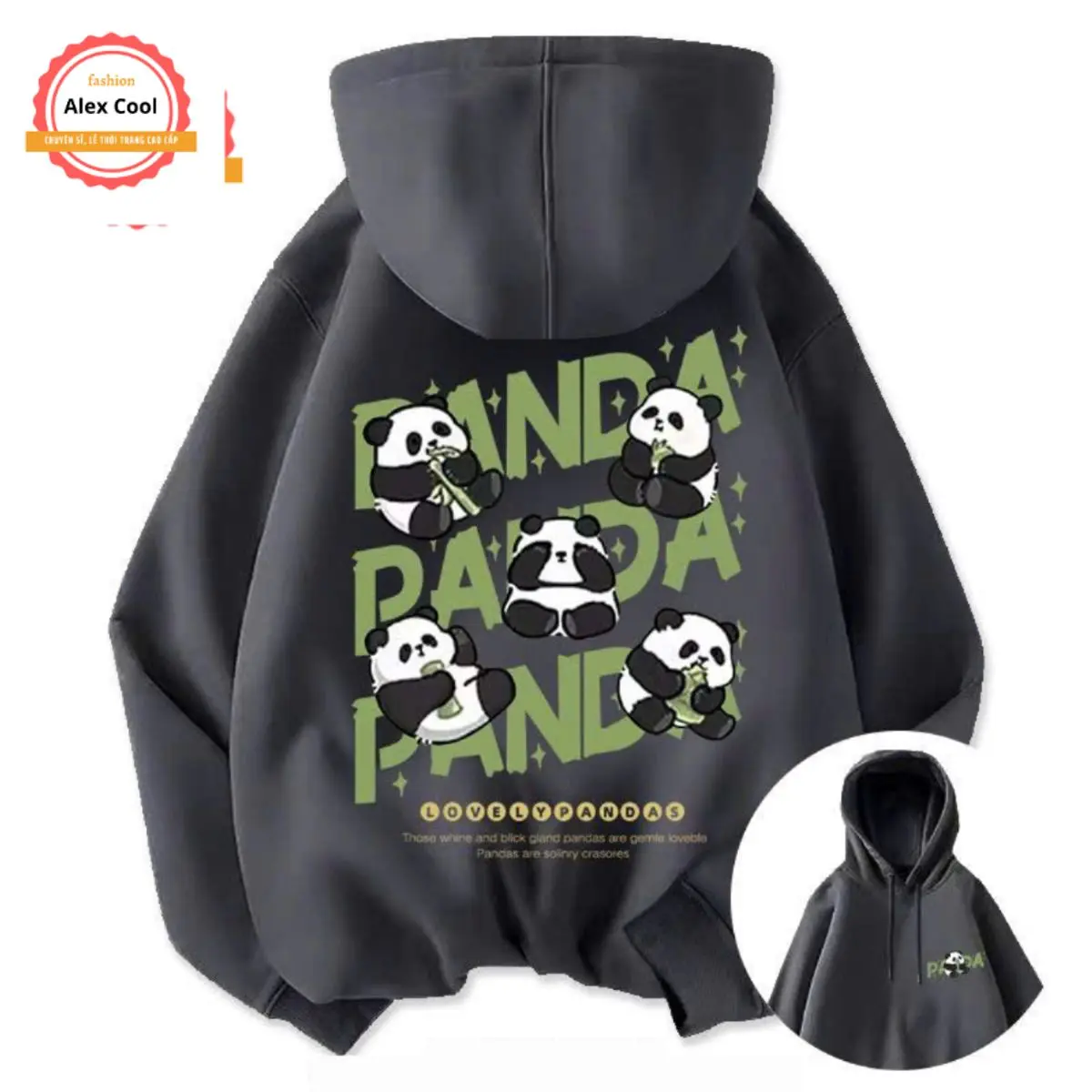 Áo hoodie nam unisex dày dặn form rộng chất nỉ bông có mũ trùm đầu - Alex cool HD024