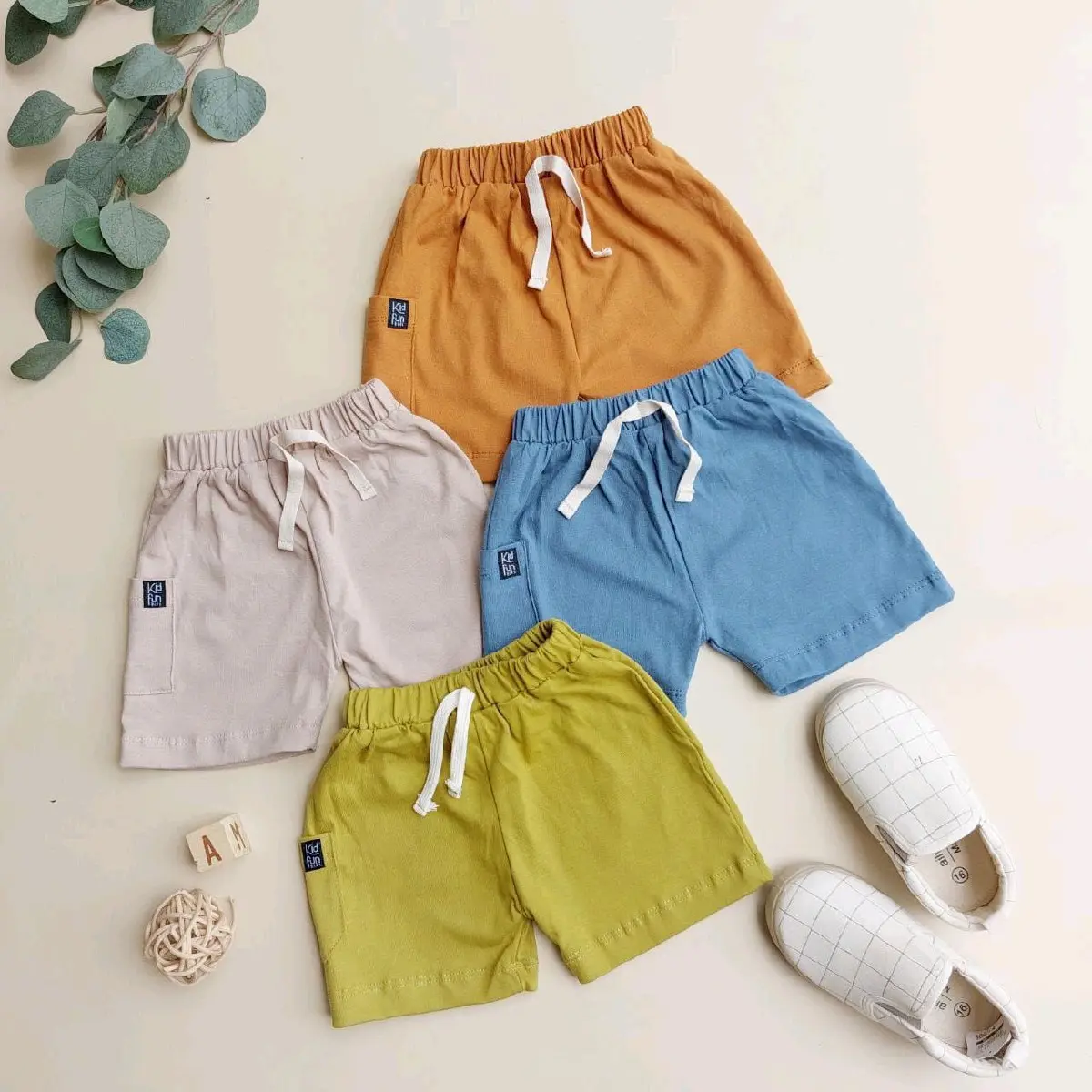 KiddyGLEE | Celana pendek combed | celana anak harian | celana anak kaos
