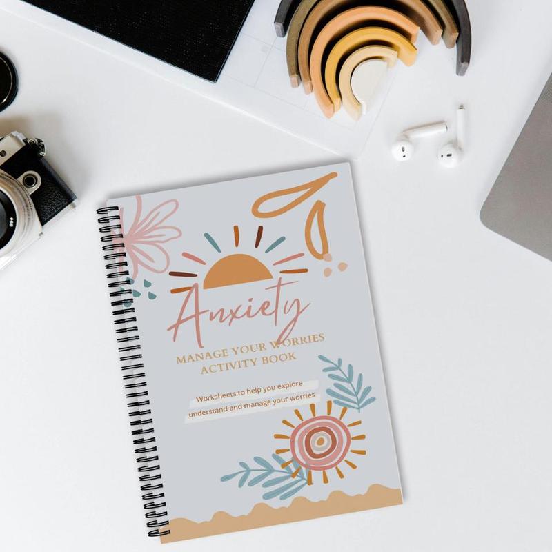 Anxiety Bundle Journal, 1 Count A5 Spiral Bound Notebook, Anxiety Worksheets, Therapy Tools, Therapy Worksheets, Anxiety Journal, Office Supplies 7