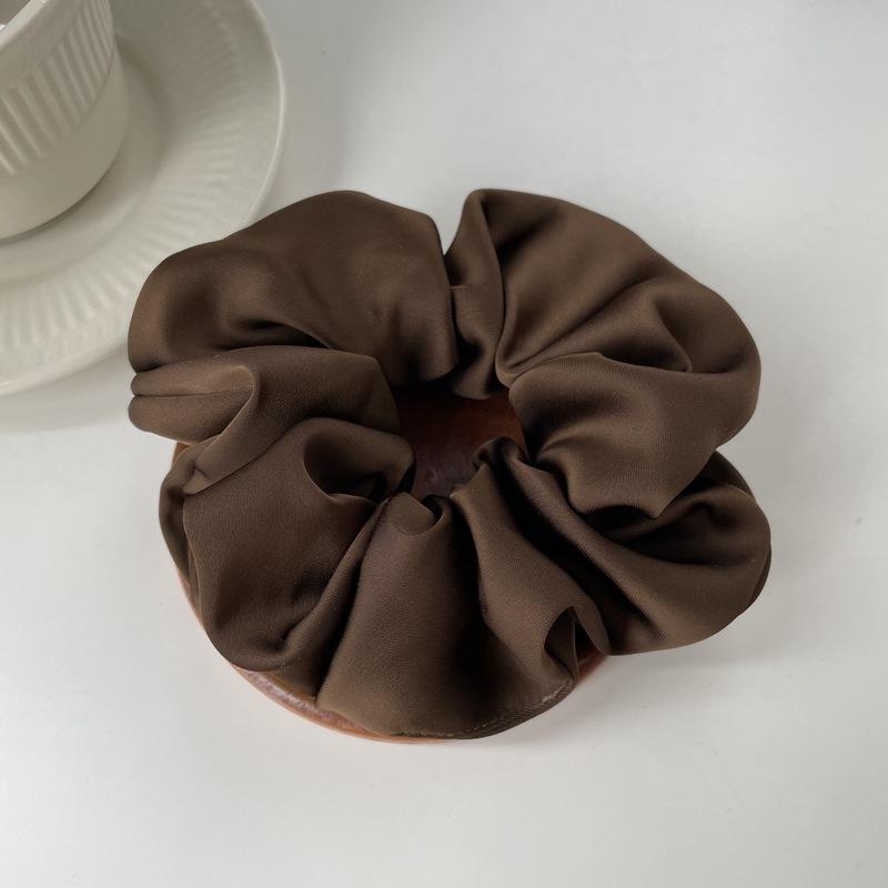 Product Introduction of Temperament High-grade Texture Satin Hair Band Silk Headband Hair Rope Rubber Band Hair Accessories Women 3