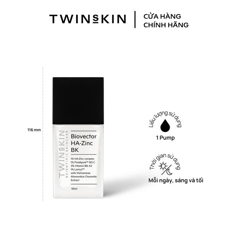 Tinh chất cân bằng ẩm TWINS SKIN Biovector Hyaluronic Acid-Zinc BK Fullsize/ Minisize