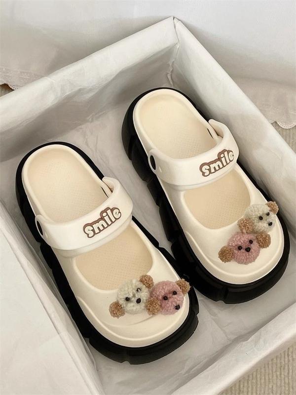 Product Introduction of 2024 New Bow Mary Jane Pump Women's Eva Thick Bottom for Outdoors Sandals Non-Slip 30