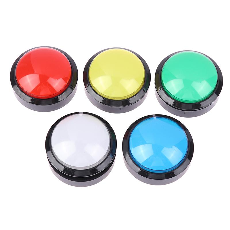 Led Display Buttons 1Pc 60mm Arcade Buttons Big Round LED Illuminated With Microswitch ...