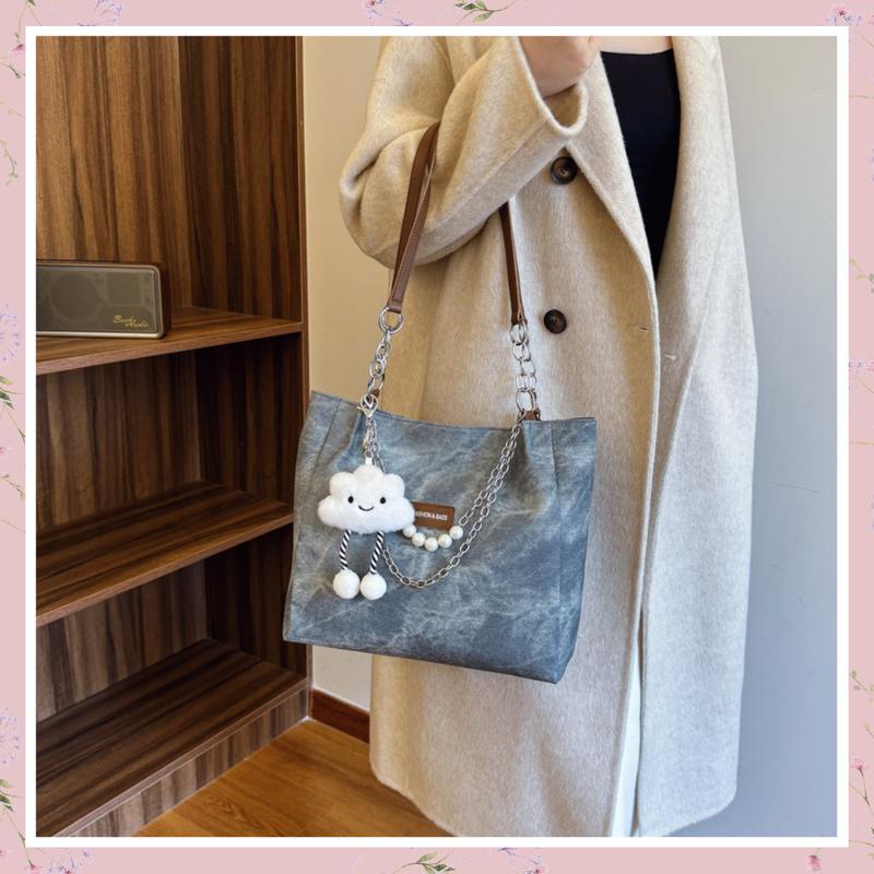Product Introduction of ( TẶNG CHAMRM) Túi xách nữ công sở túi đeo vai thời trang da loang K242 Tote Chữ Nhật Bag 9