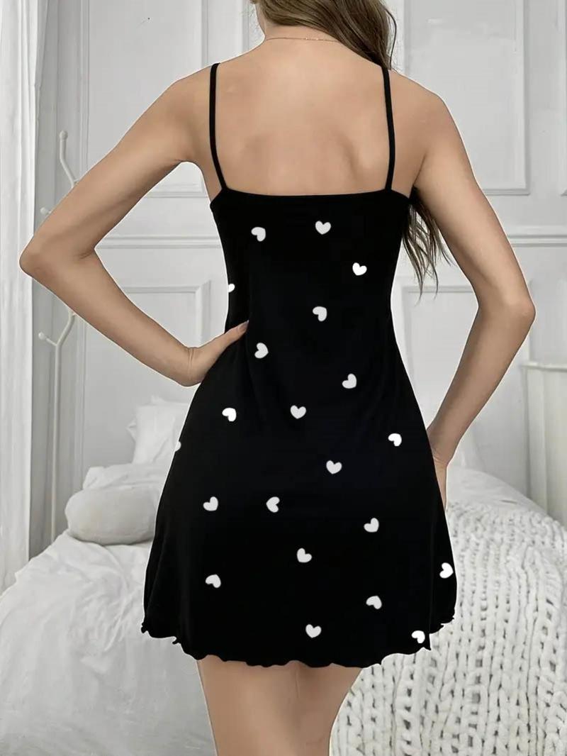 Product Introduction of Women's Cami Nightdress, Casual Soft Comfortable Spaghetti Strap Nightgown for All Seasons, Fashion Ladies' Sleepwear for Daily Wear 7