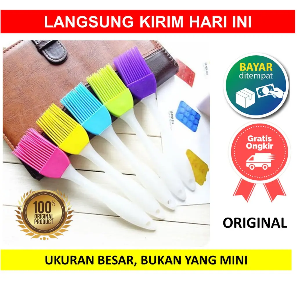PROMO TKG Kuas Silikon Silicone Brush Mentega Barbeque Bumbu Dapur Masak Roti Kue Cake BBQ Oles Minyak Butter Selamat Berbelanja