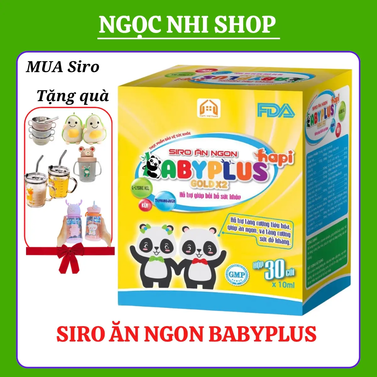 Hộp siro ăn ngon babyplus - Kèm tặng quà