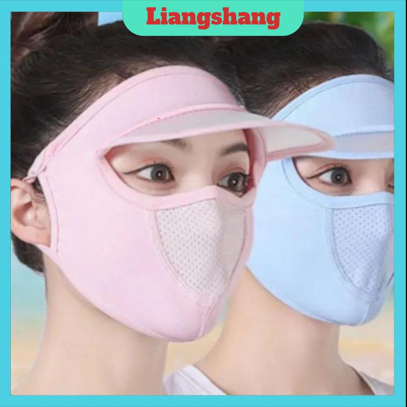  Khẩu Trang Chống Nắng Kèm Lưỡi trai Mặt Nạ Chống Nắng Toàn Bộ Khuôn Mặt Bằng Lụa Mát Thoáng Khí Phụ Kiện Nữ Women Accessories 