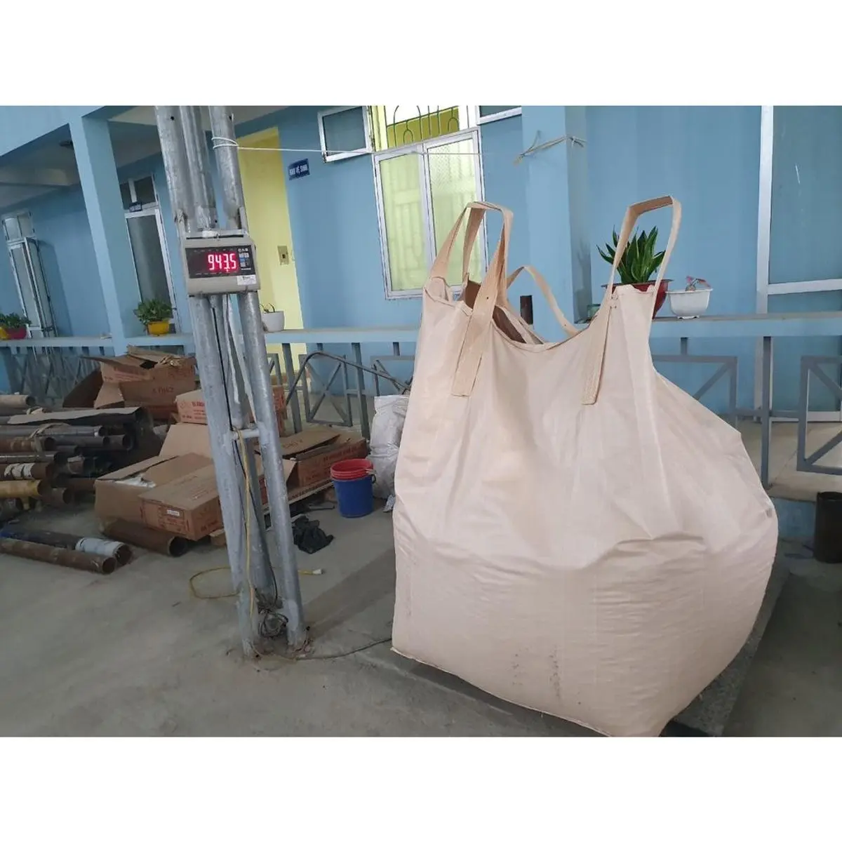 Bao cẩu 1000kg miệng mở - Xả đáy đựnġ cát, sỏi, vật liệu xây dựng loại dày