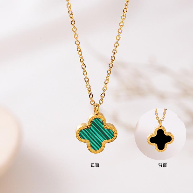 Vòng Cổ Thép Titan Thời Trang, Phong Cách Hàn Quốc Và Nhật Bản, Dành Cho Nữ, Cảm Giác Cao Cấp Độc Đáo, Dây Chuyền Xương Đòn Không Phai Màu, Đồ Trang Sức Cỏ Bốn Lá Dễ Phối Đồ Sang Trọng Giá Cả Phải Chăng, Phụ Kiện Thời Trang 7