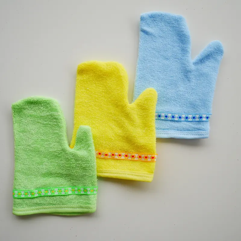 3 pcs washlap Jari mandi bayi baru lahir Newborn 2