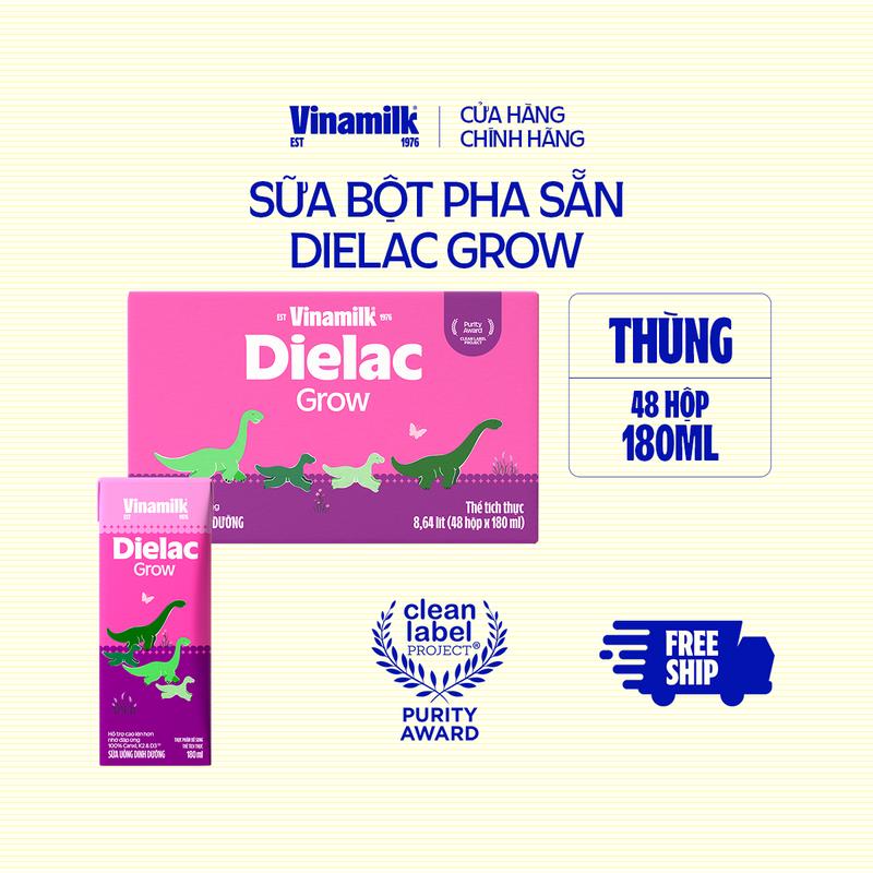 Thùng 48 hộp Sữa bột pha sẵn Dielac Grow 180ml