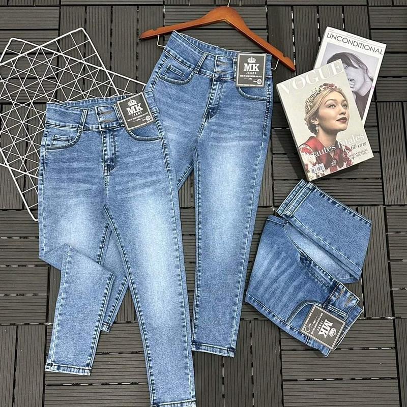 Quần jeans 9tất màu xanh sào đá co dãn có đủ size từ 45 kg đến 75kg 0