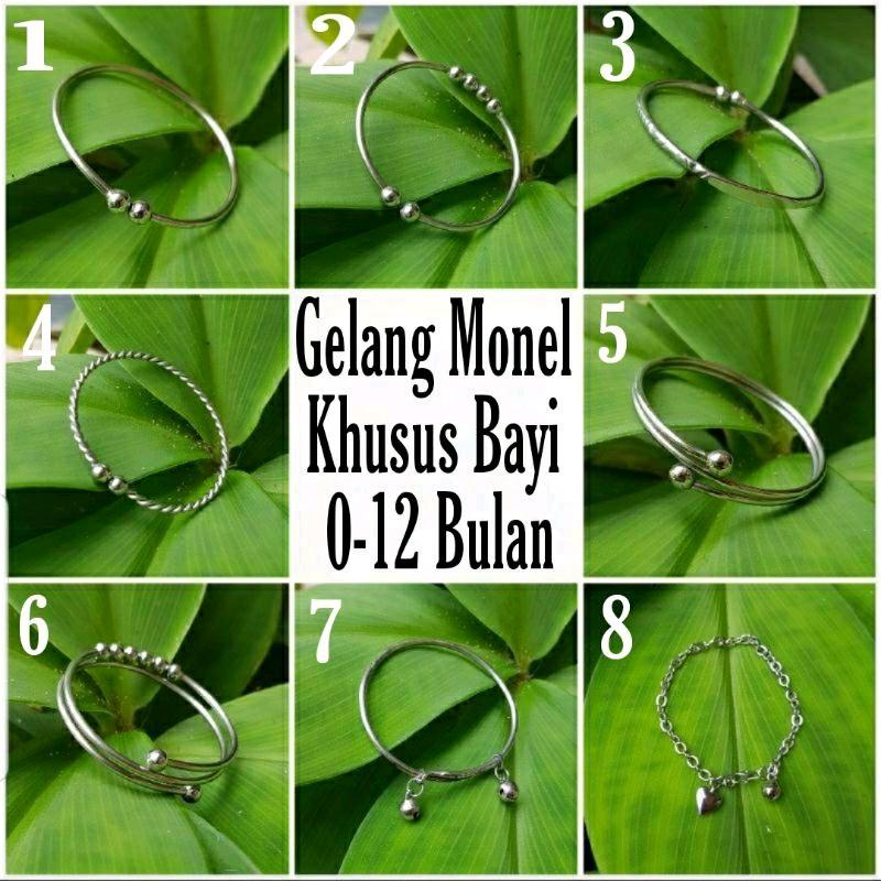 GELANG MONEL BAYI Anti Step/Anti Kejang/Anti Luntur/Anti Karat 0