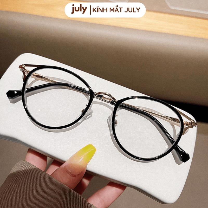Gọng kính cận nữ kính mắt mèo kim loại phối nhựa chắc chắn July Eyewear 8601…