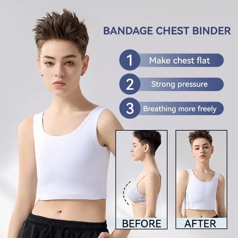 Binder Ngực, Dành Cho Đồng Tính Nữ, Có Móc, Dành Cho Phụ Nữ Và Nam Giới, Tomboy, Người Chuyển giới, Ftm Trans, Áo Vest Kéo Qua, Thích Hợp Cho Ngực Lớn, Áo Vest Thể Thao Cho Học Sinh, Đồ Lót Mỏng Chống Chảy Xệ, Dành Cho Phụ Nữ