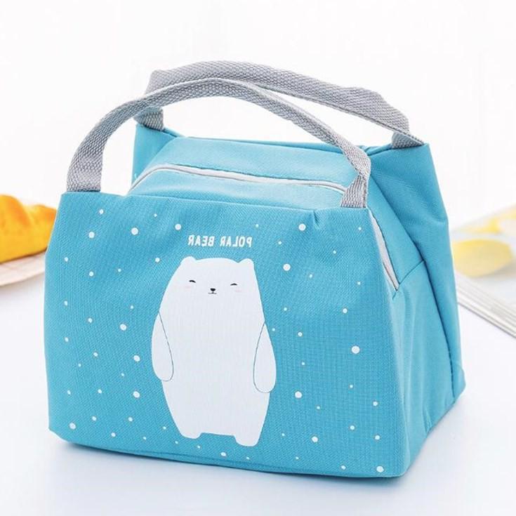 Tas Bekal Karakter Lunch Bag Cooler Tas Bekal Alumunium Motif Makanan 3