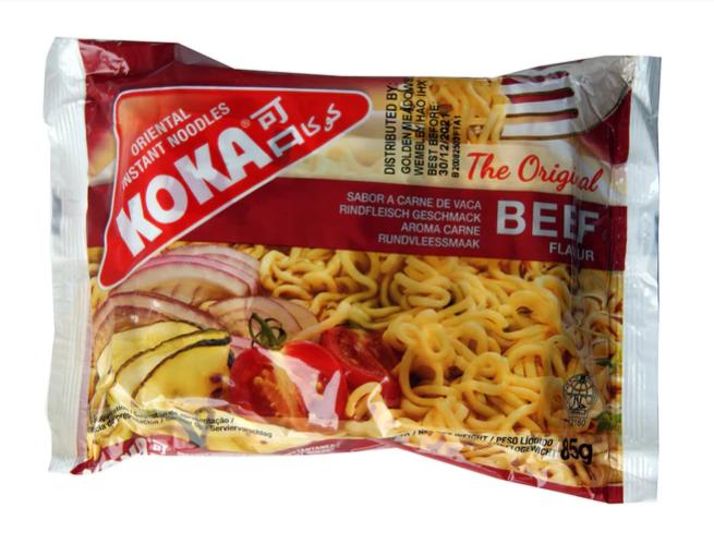Koka Noodle Packet, Chicken, Stir-fried, Curry, Beef, Masala, 85g, Single Packet 3