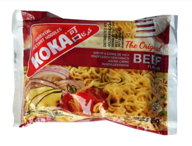 Koka Noodle Packet, Chicken, Stir-fried, Curry, Beef, Masala, 85g, Single Packet 3
