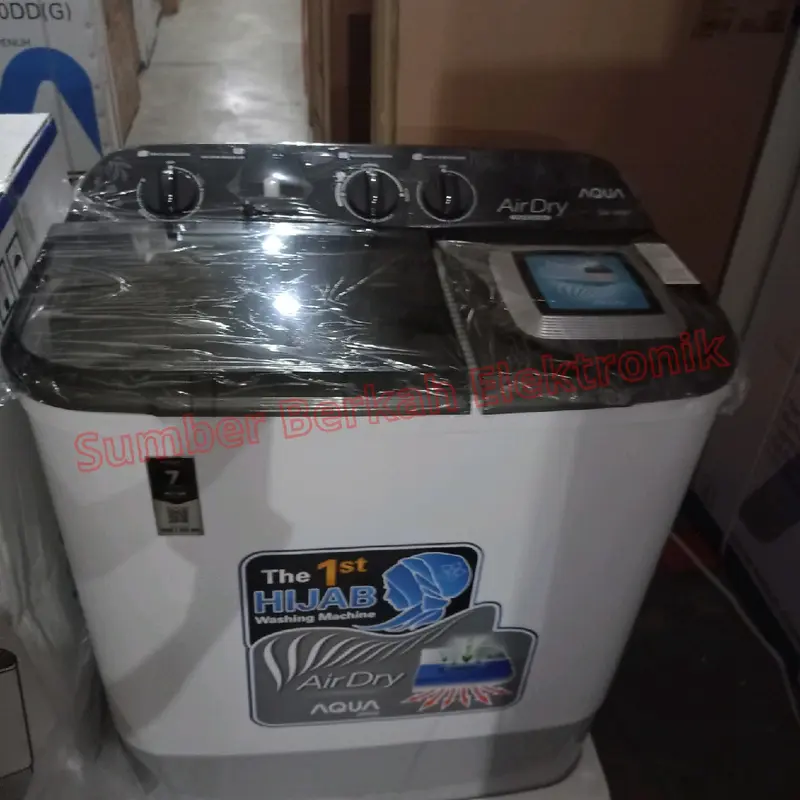 Mesin Cuci 2 Tabung Aqua qw 760 xt 7kg 350 watt hijab series 1