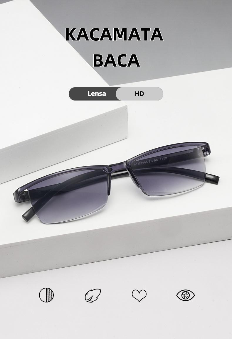 【Toko Resmi YJ】Kacamata baca Plus Anti Radiasi, Bisa Untuk Membaca Model Korea Keren Pria Wanita Hitam Orange Anti Patah Murah 7005