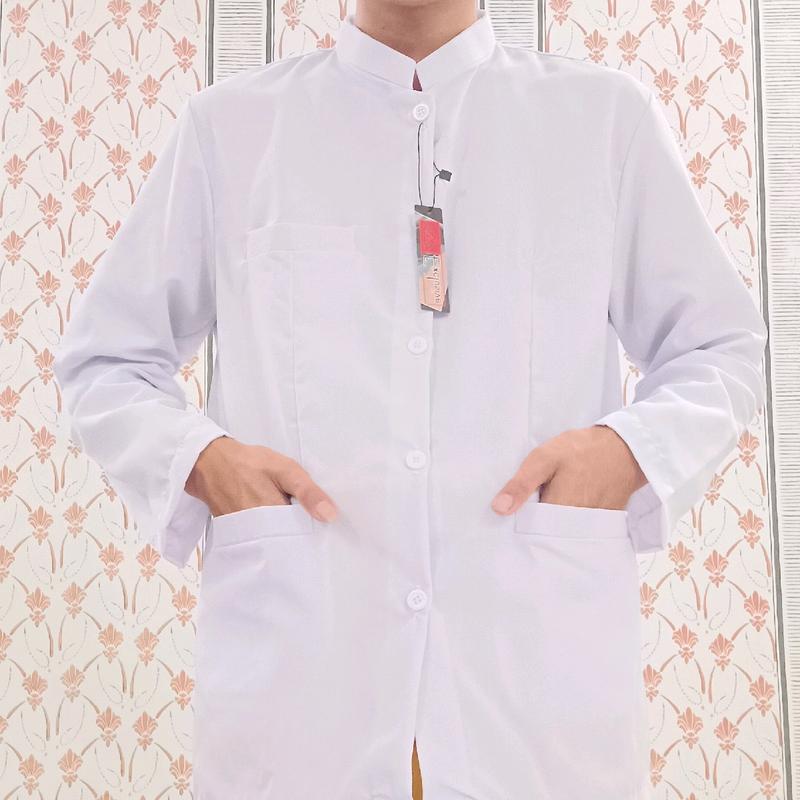 JASKO MANDADIN VIRAL REAL PIC Polos Bunga Putih Hitam Baju Bordir Muslim High Panjang 8