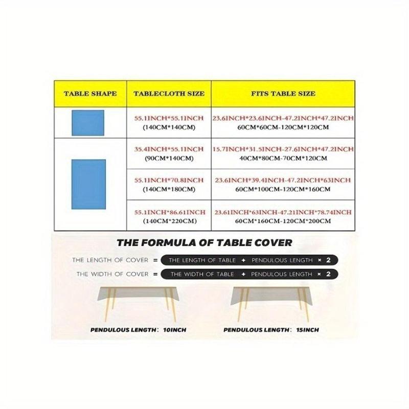 Product Introduction of Ramadan Themed Tablecloth, 1 Count Moon & Lamp Pattern Rectangular Tablecloth, Decorative Tablecloth for Home Kitchen Dining Room, Home Decor 6
