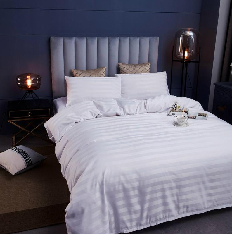 Bộ 4 món chăn hè và ga gối khách sạn vải sọc 3F mềm đẹp ( chăn có lót ruột hè mỏng)