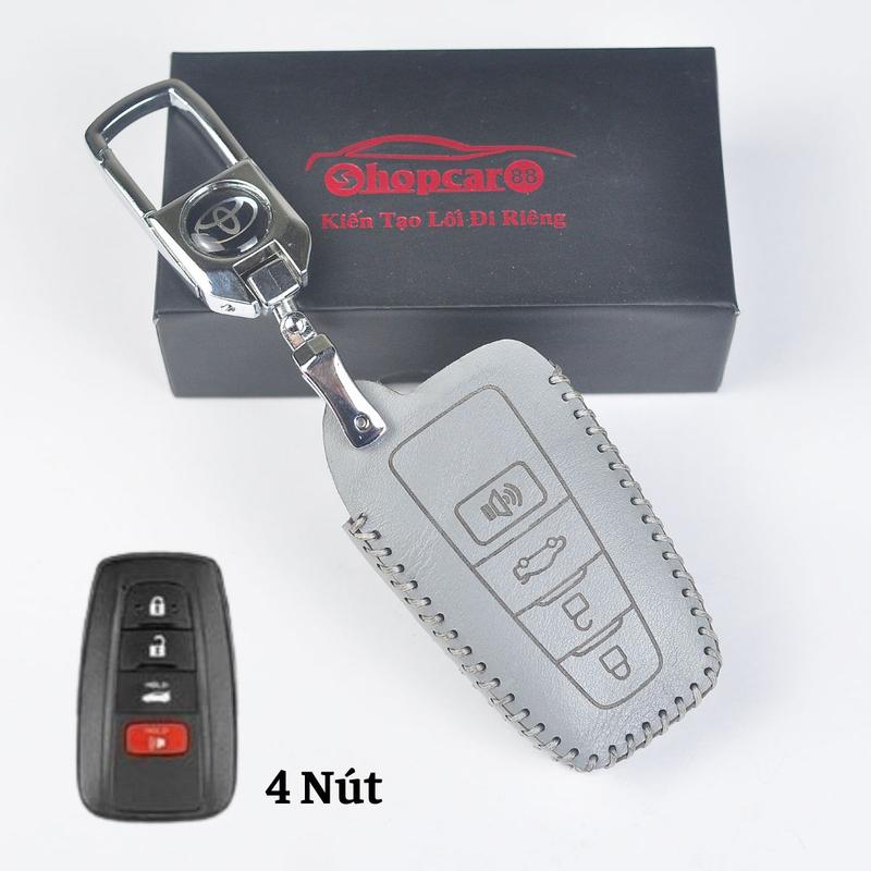Bao Da chìa khoá xe Toyota Cross, Altis, Camry, Prado 2020+... Chuẩn mẫu như hình.  Da thật nhiều màu sắc