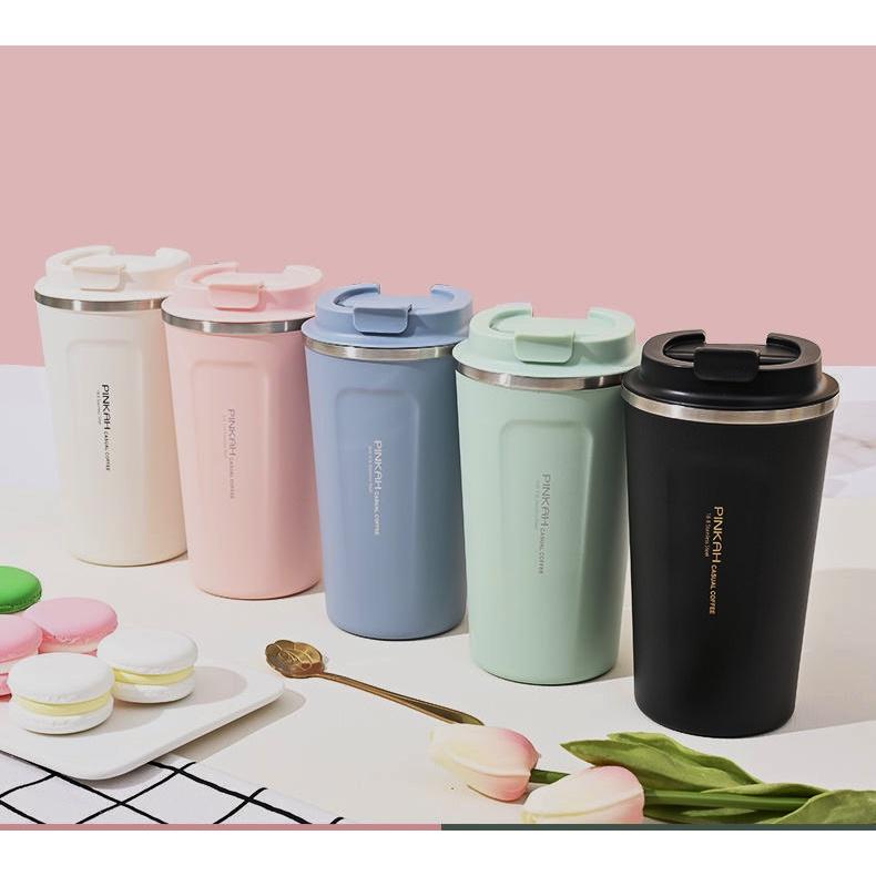Cốc giữ nhiệt 510ml ly coffee inox 304, bình giữ nhiệt 12h TRƠN KHÔNG KHẮC