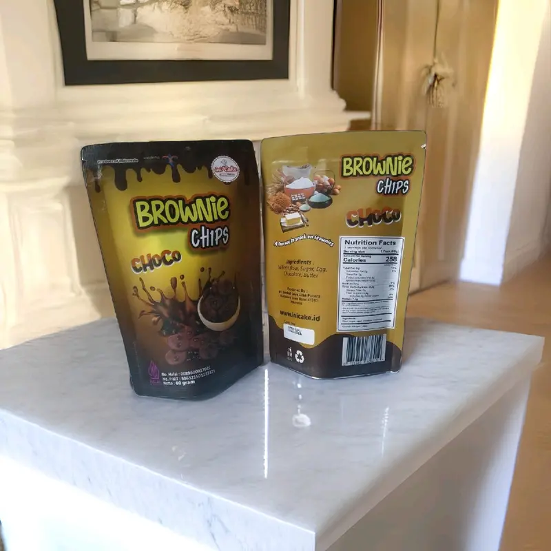 3 Pouch Brownie Chips Choco Cemilan Coklat 2